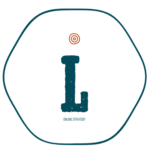 Lola Online Strategy logo letter L with a modern design enclosed in an abstract shape ,